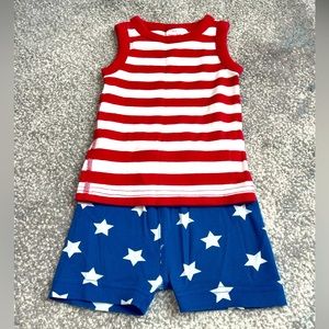 Hanna Andersson kids size 3 patriotic pajamas. EUC.